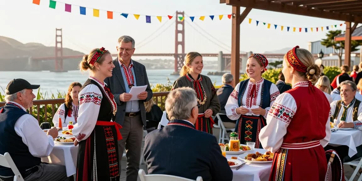 Polish community gathering in San Francisco at NAGA2000, showcasing cultural ties and togetherness.